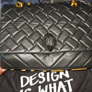 Elegant Black Quilted Handbag